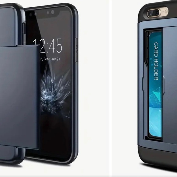 Sleek Black Card Holder Phone Case